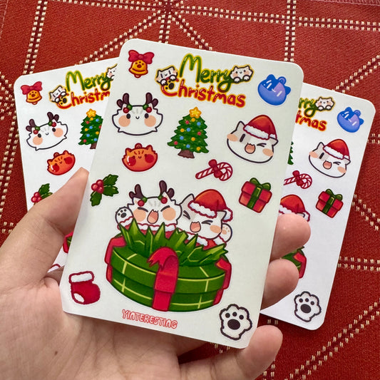 Christmas meow Sticker sheet