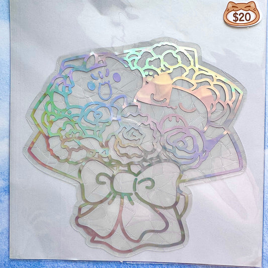 Bouquet meow large Suncatcher