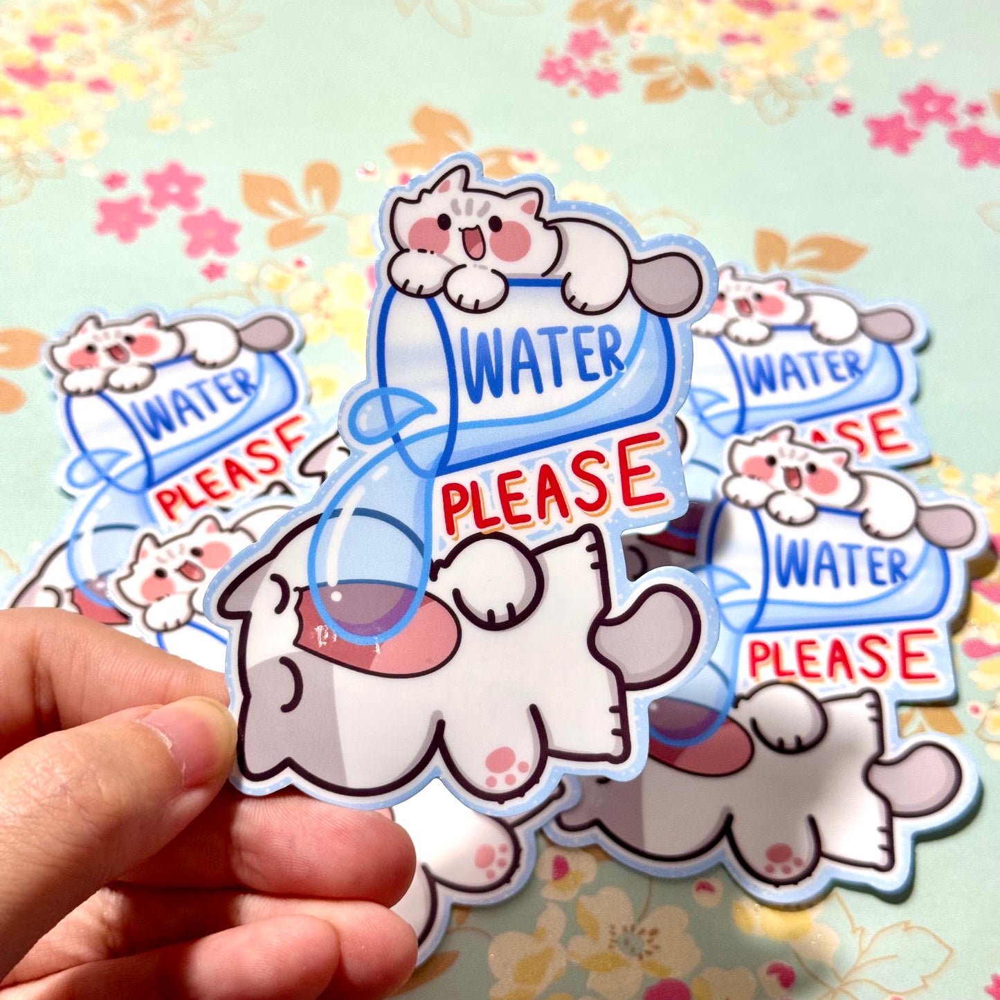 Water please meow Sticker