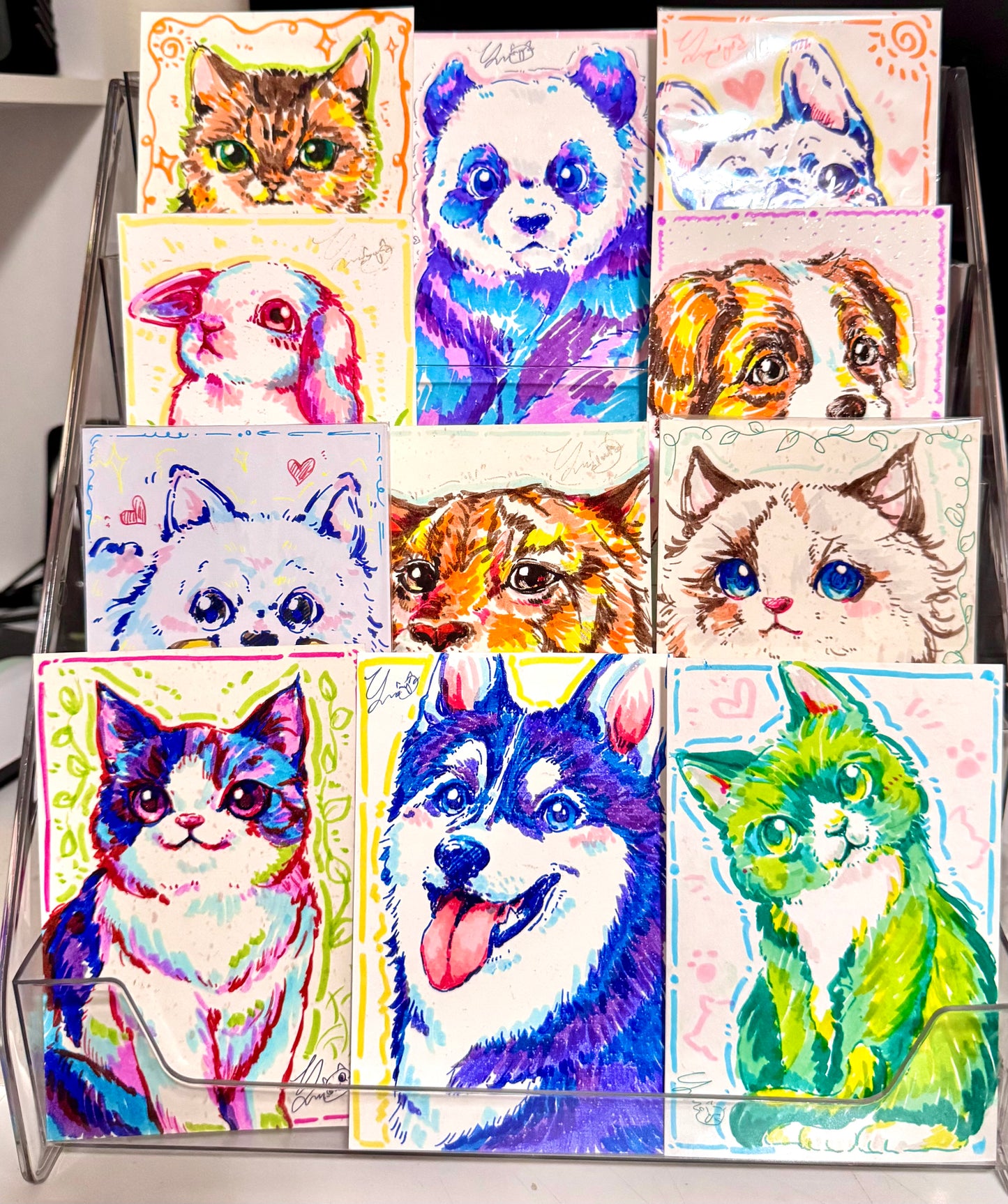 *Sticker Club Member Only* 4x6 Yinteresting Pet portrait Commission 🐱🐶🐰