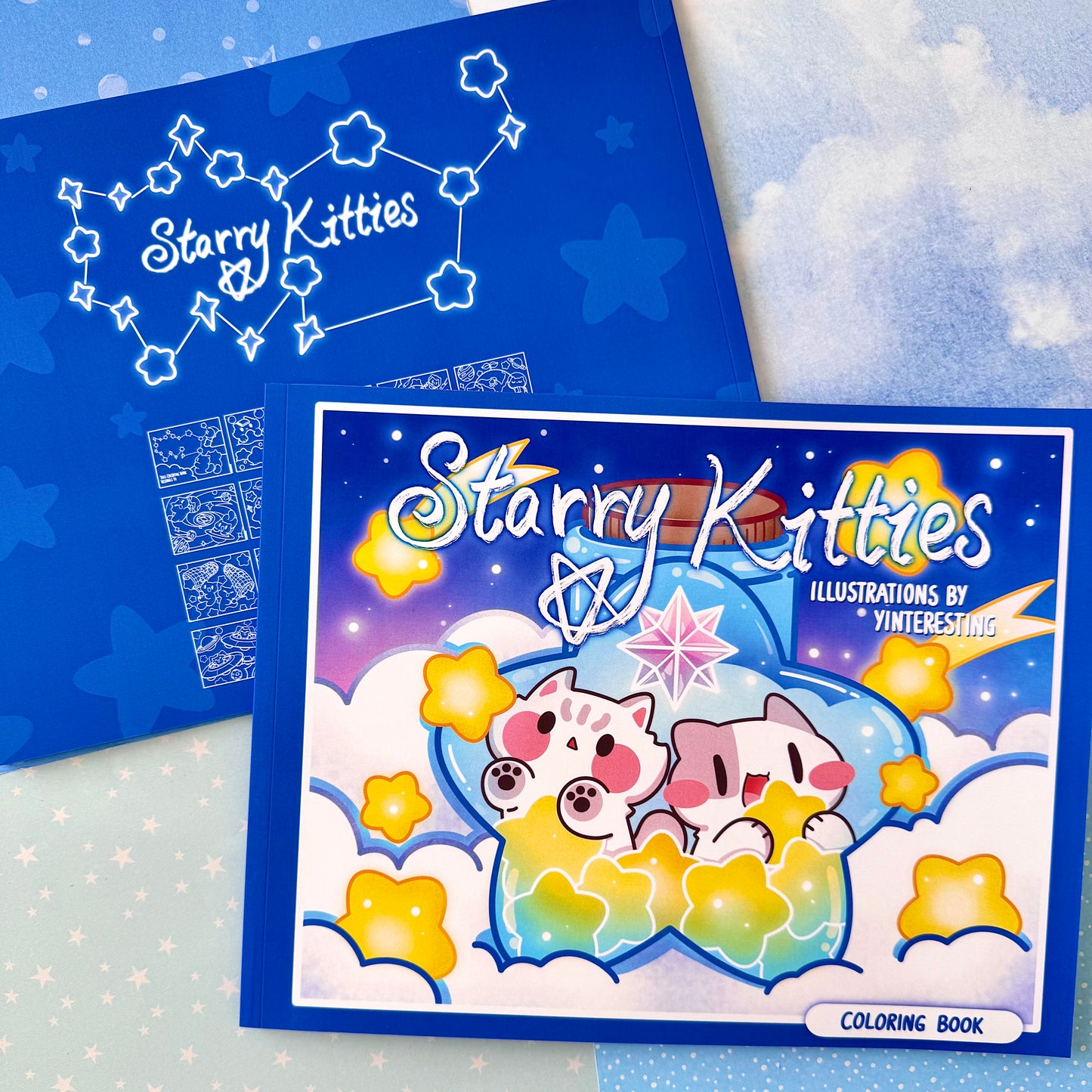 Starry Kitties Coloring Book