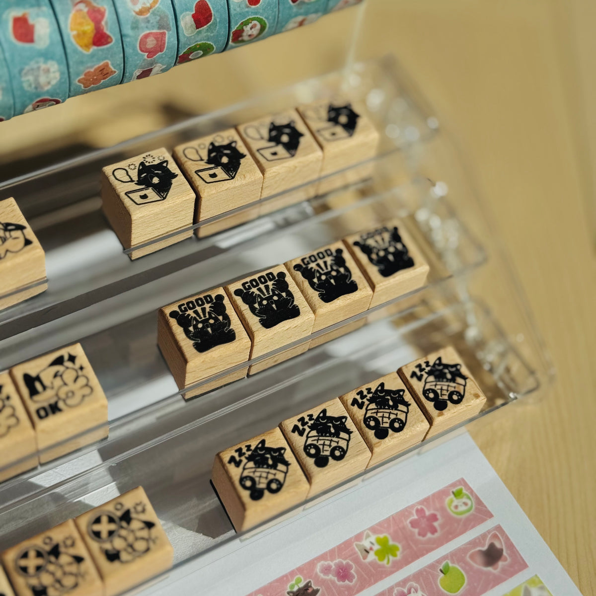 Meow Wooden Stamps