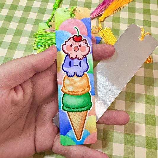 Ice cream meow Metal Bookmark