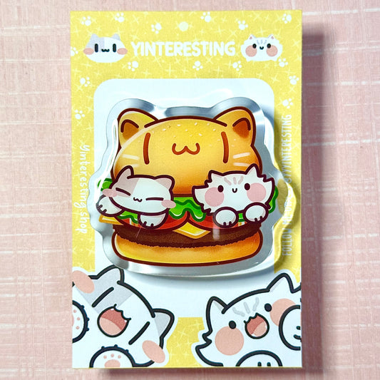 Meow burger Acrylic Phone Grip