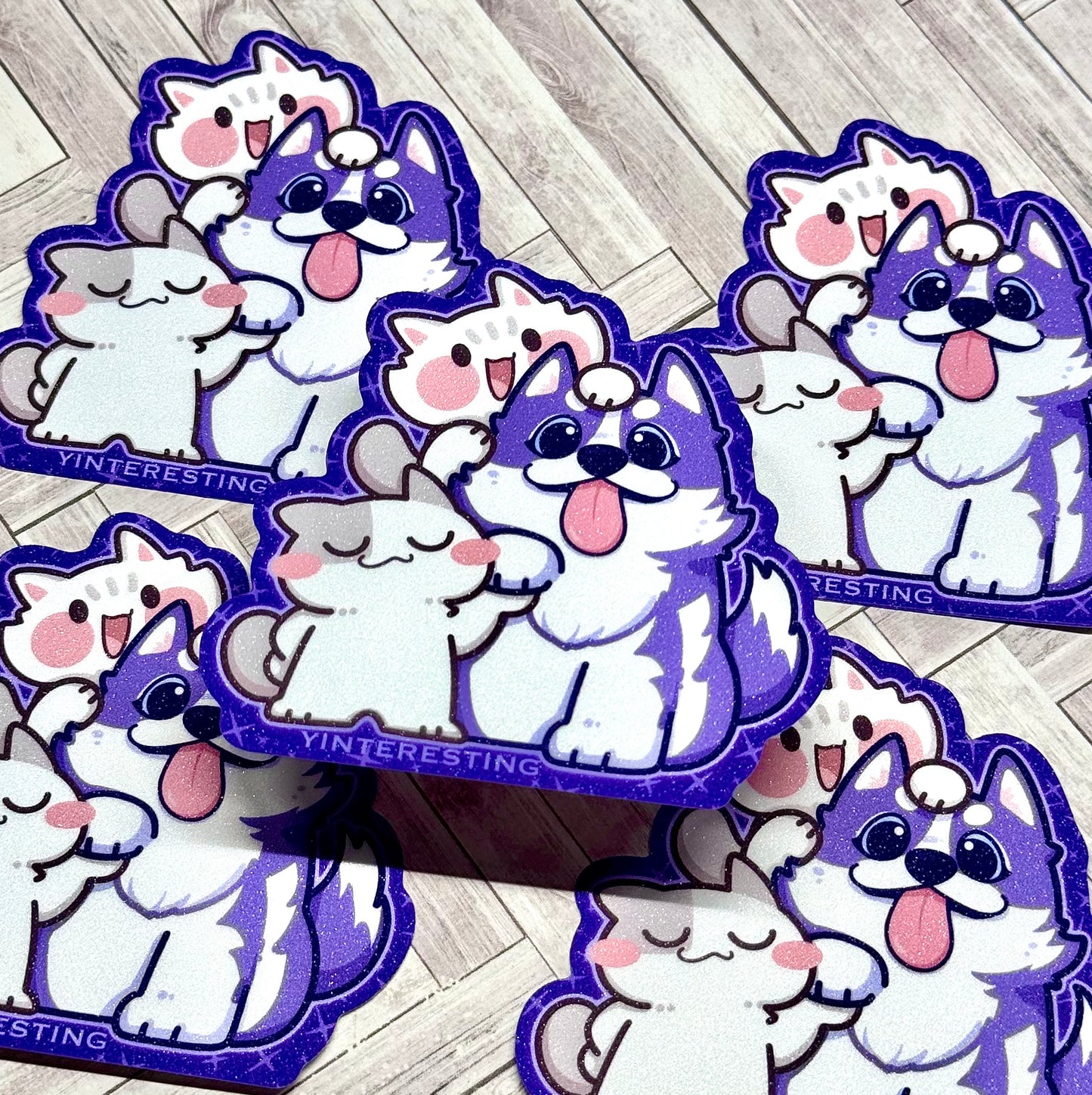 Husky and meows Sticker