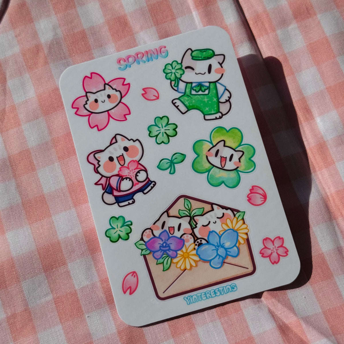 Spring meow Sticker sheet
