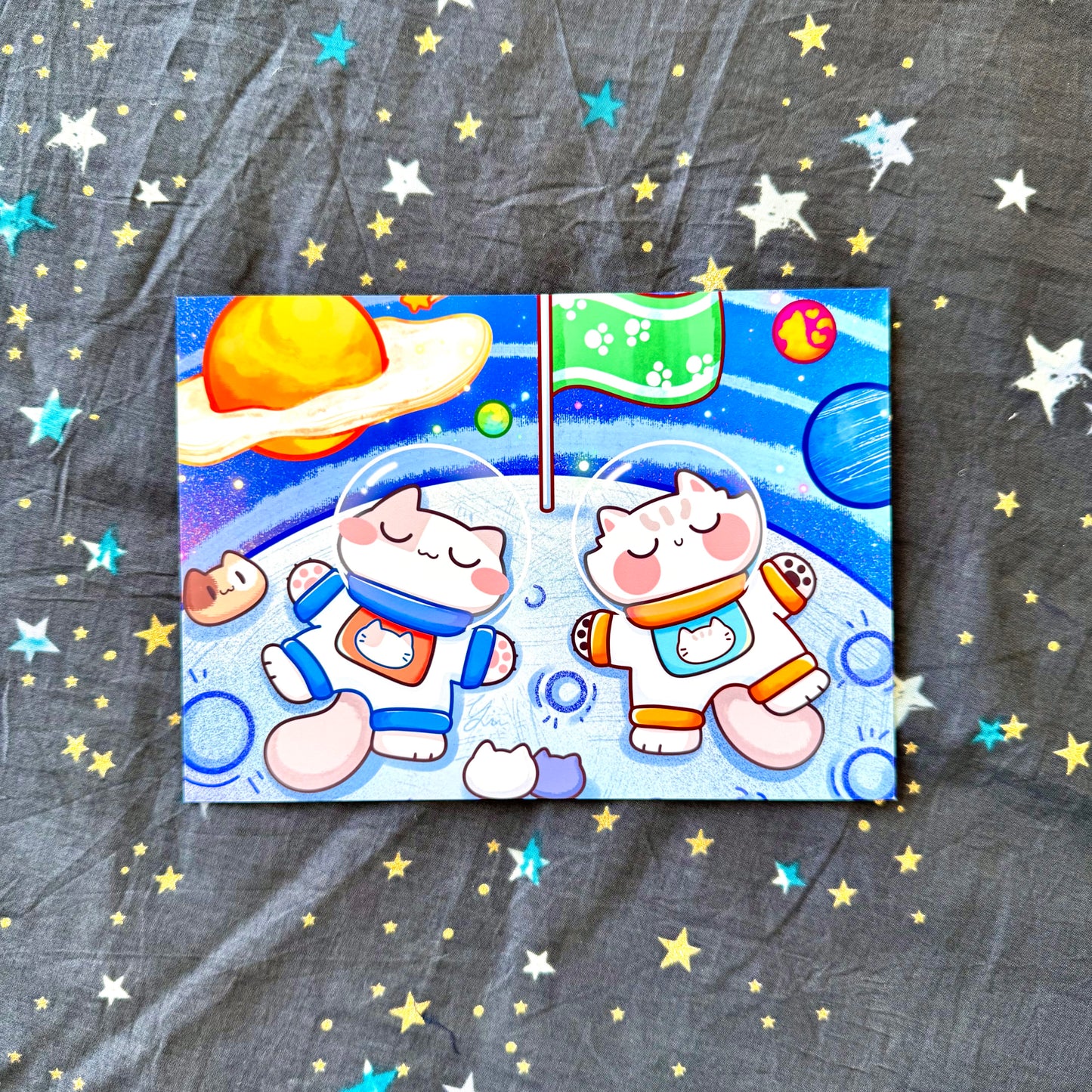 Starry Kitties Series Art Print