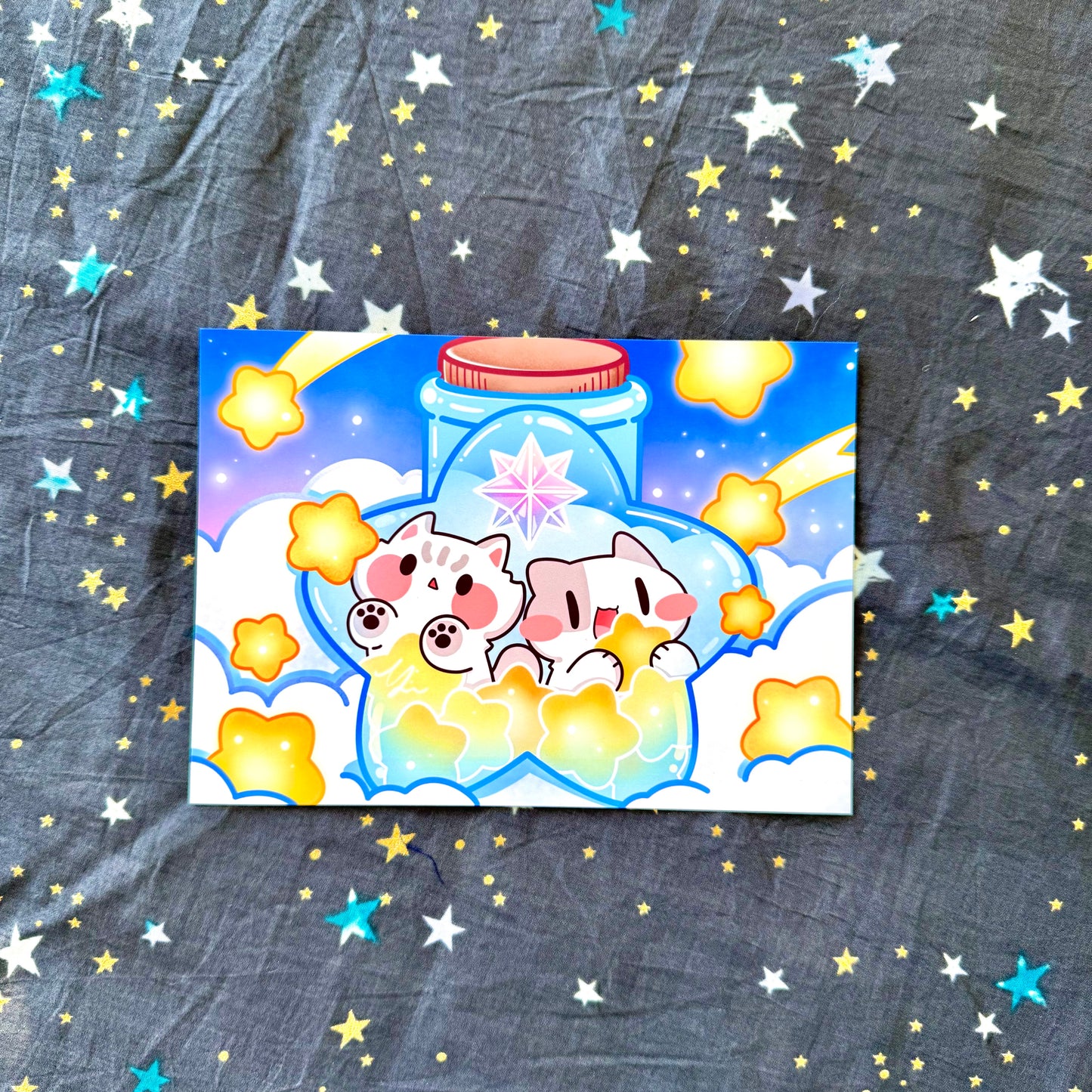 Starry Kitties Series Art Print