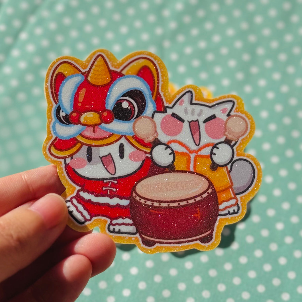 Lion dance sticker