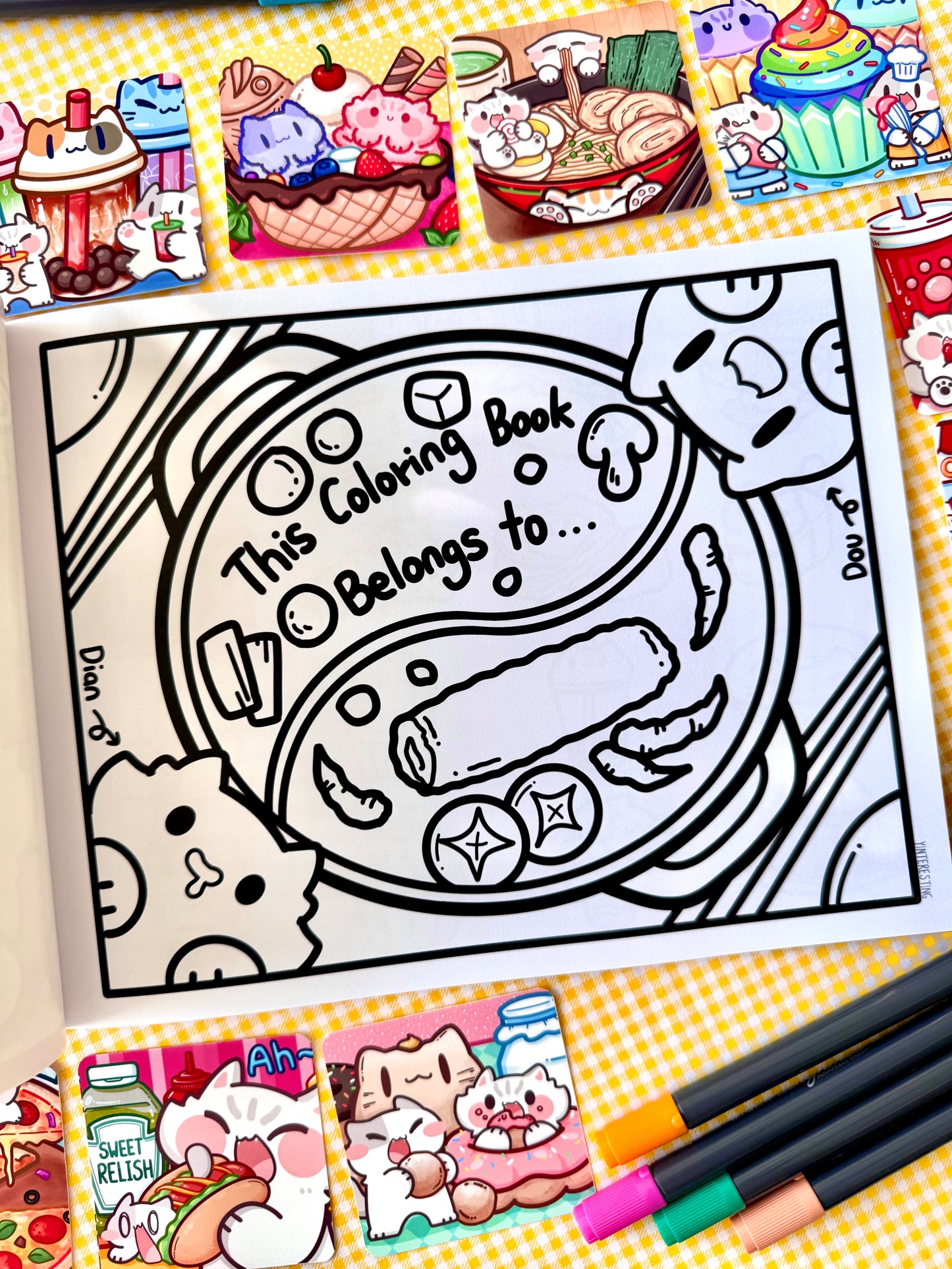 Foodie Kitties Coloring Book