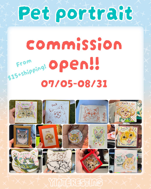 Yinteresting Pet portrait commission (Please read through before ordering)