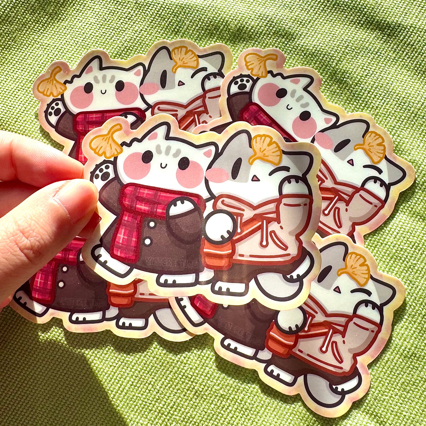 Autumn walk meow Sticker