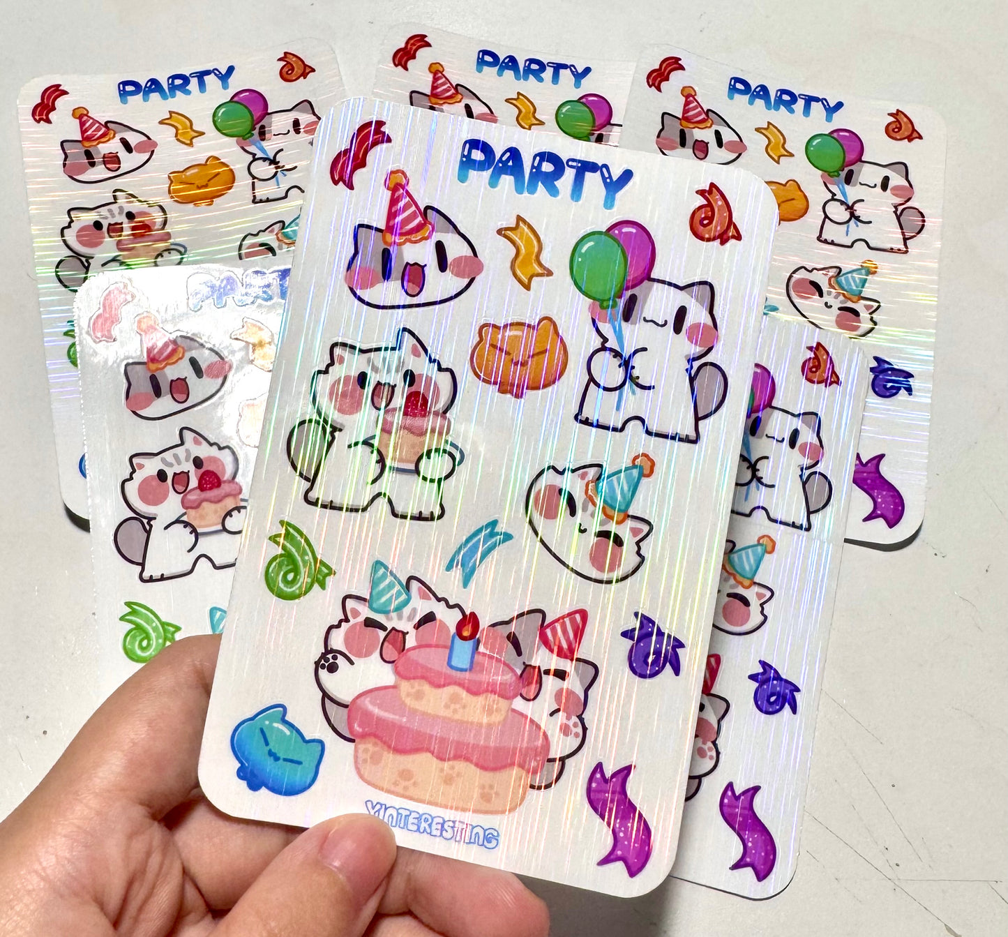 Party meow Sticker sheet
