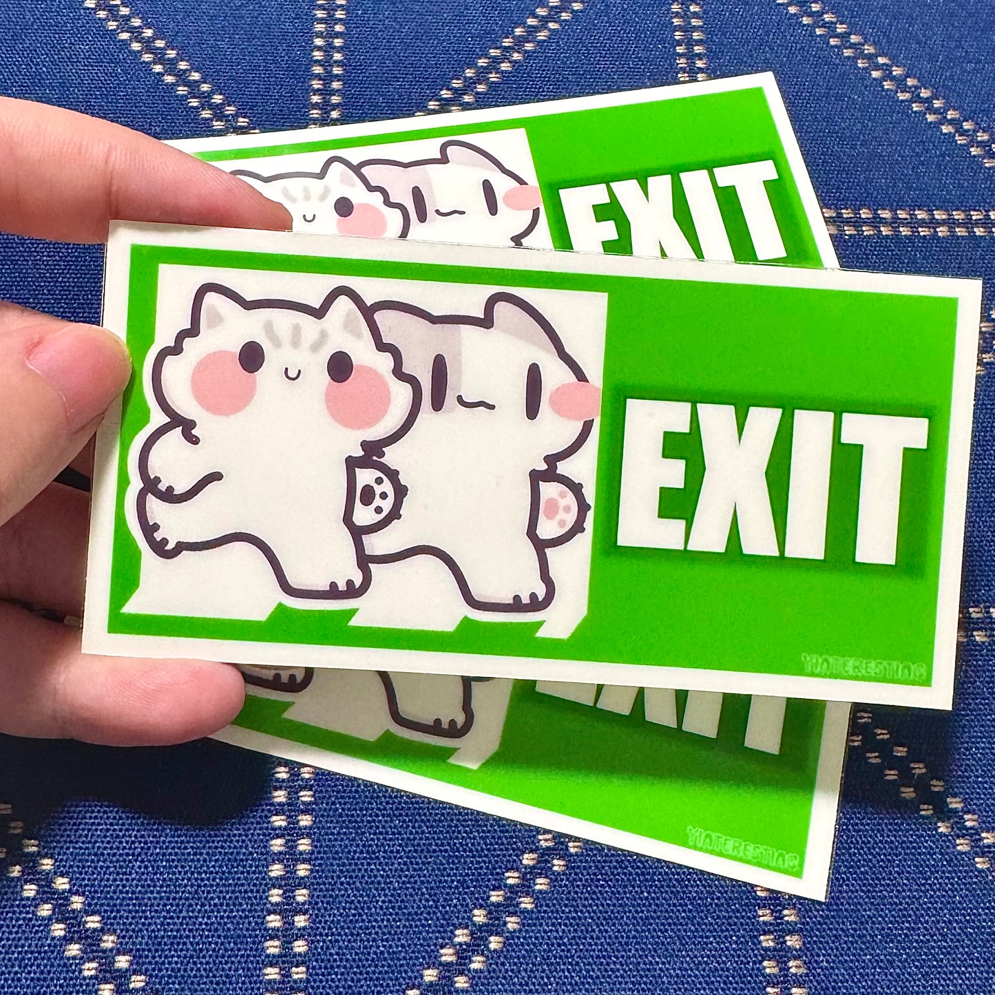 Exit Sign Glow in the Dark Sticker