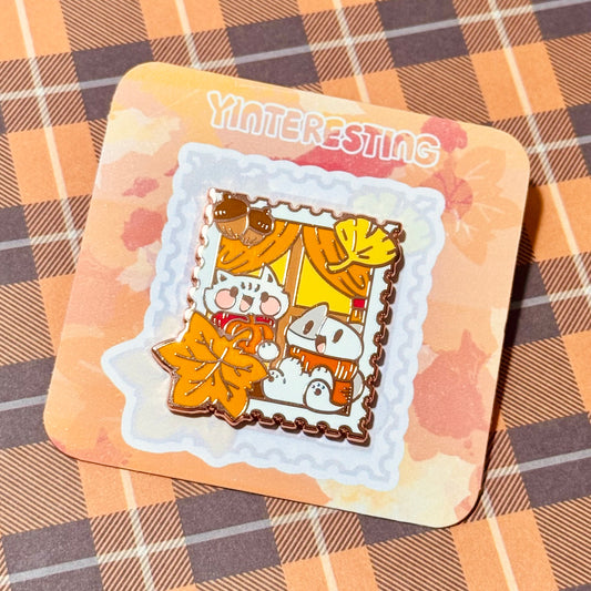Autumn vibe Stamp Enamel Pin