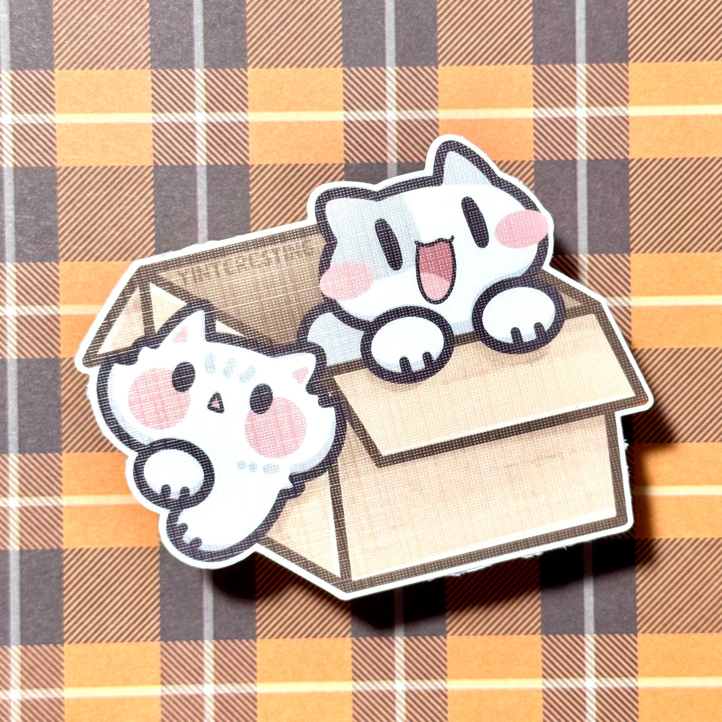 Cats in Box Sticker