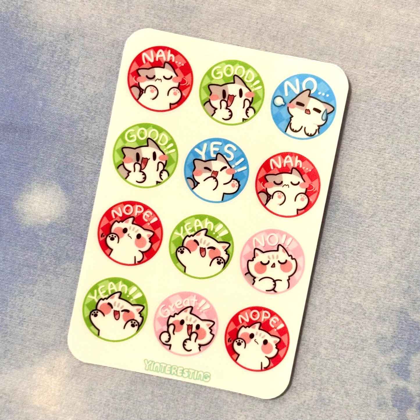 Yes or No Sticker sheet