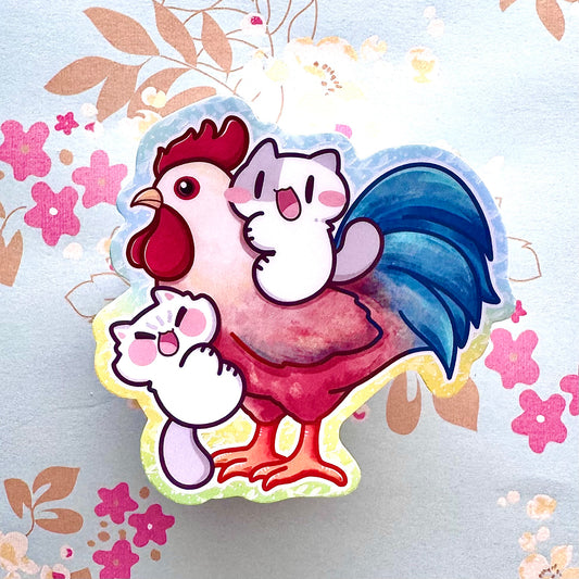 Chicken Meows Sticker