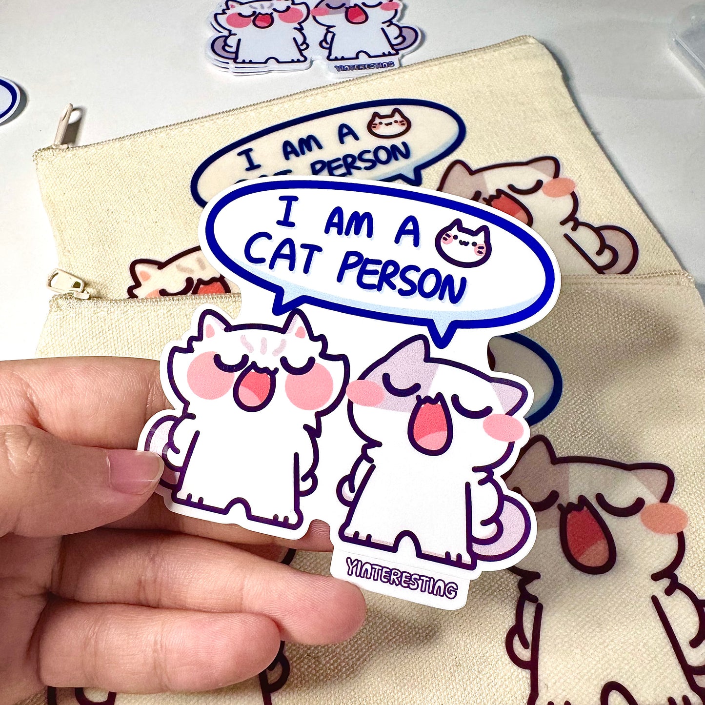 I am a cat person Sticker